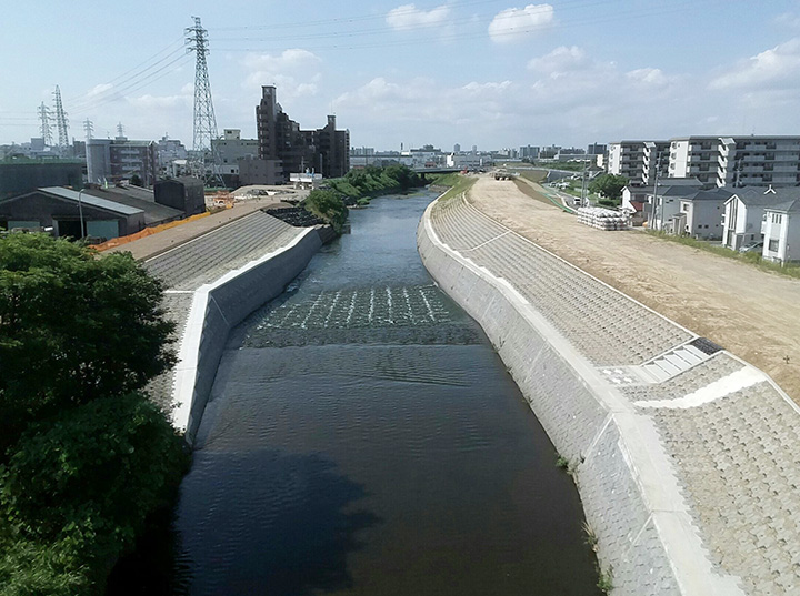 床上浸水対策特別緊急工事(14号工) 【八田川】